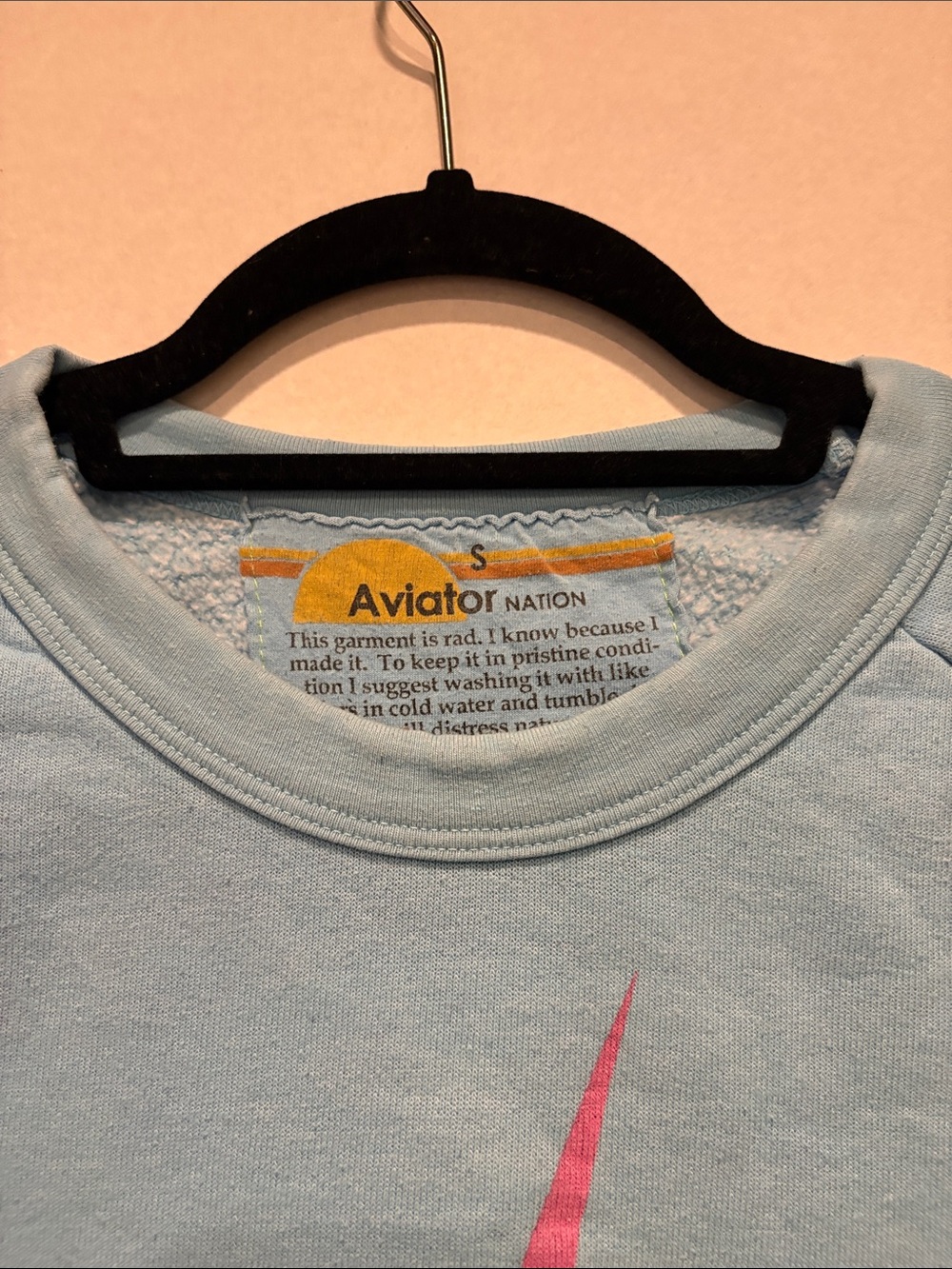 Aviator Nation - Women's Lightning Bolt Fade Crewneck sweatshirt. Small. Blue - Picture 4 of 16